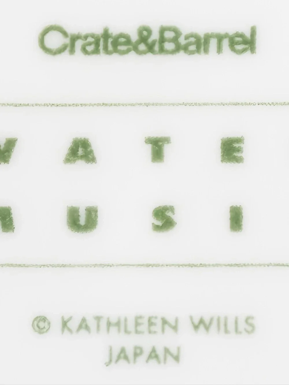 Beautiful Crate and Barrel Water Music Dinnerware Set. By Katleen Wills. Japan